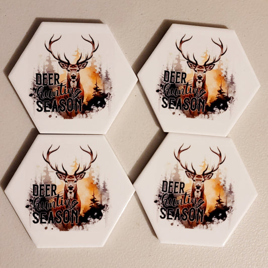 Deer Hunting Season Coaster Set