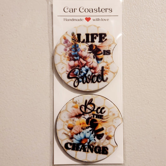 Life Is Sweet Car Coasters