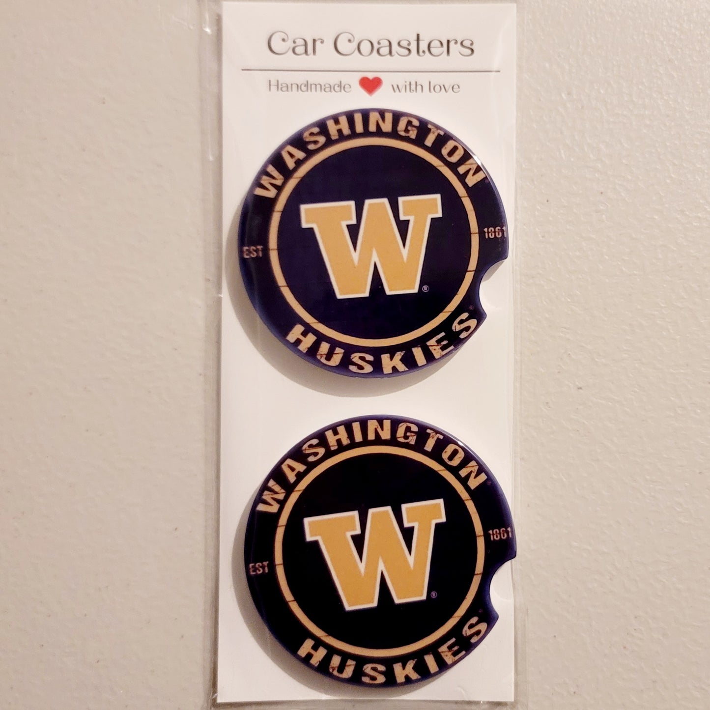 Dawgs Purple Car Coasters