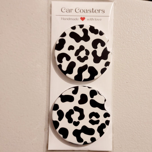 Leopard Print Car Coasters