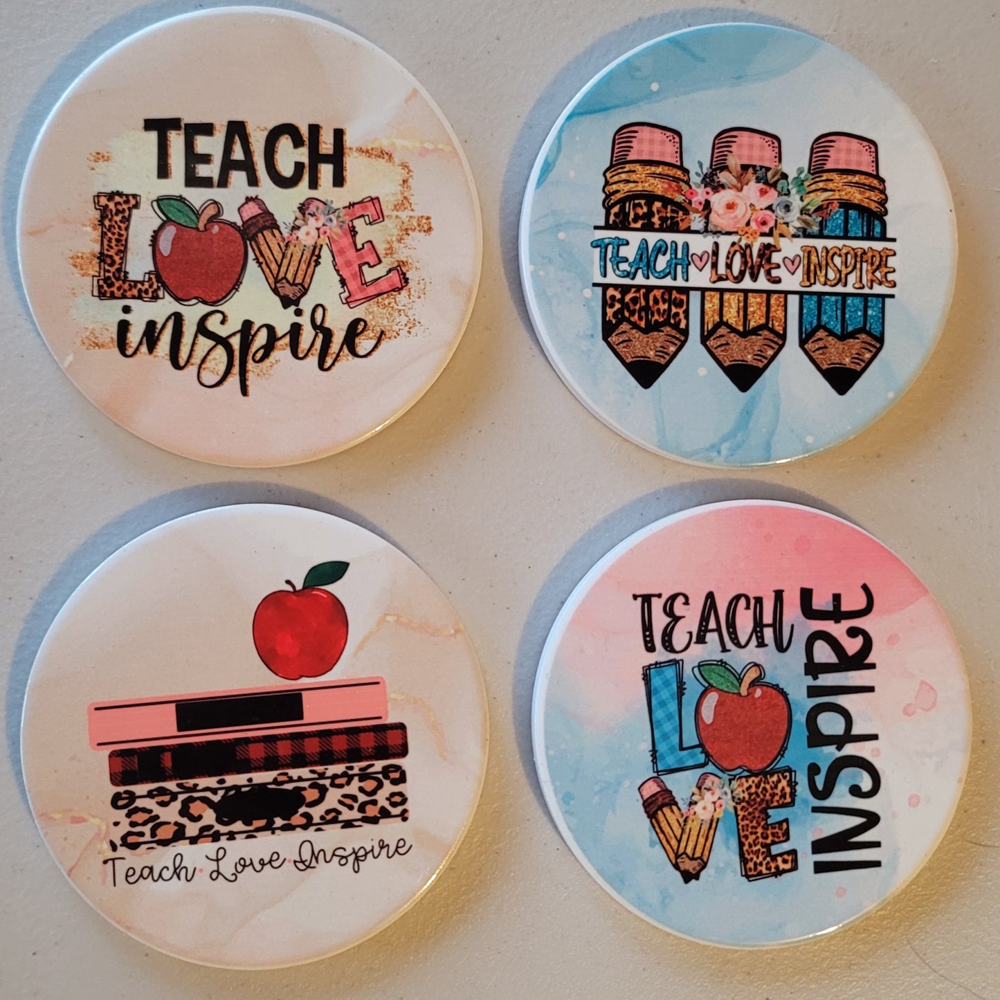 Teach Love Inspire Coaster Set