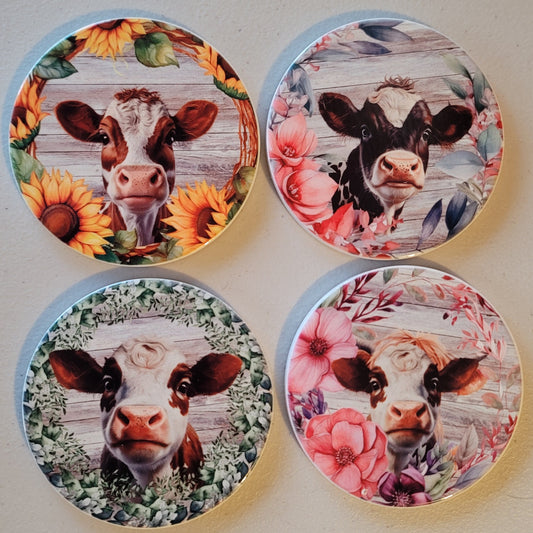 Cow Coaster Set