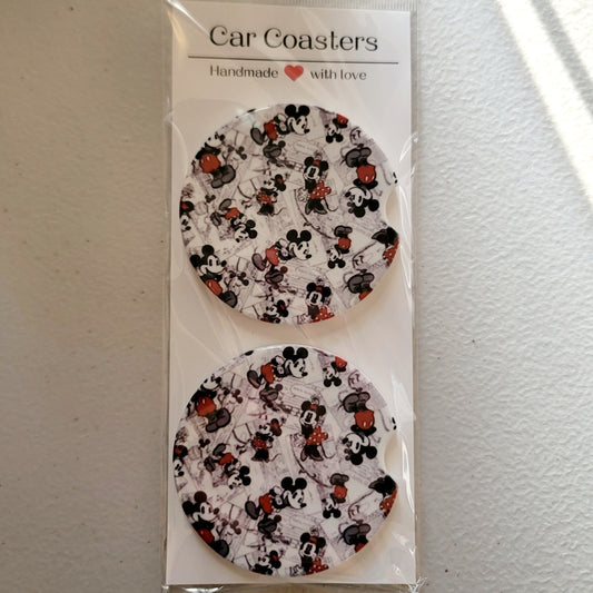 Cartoon Mouse Car Coasters