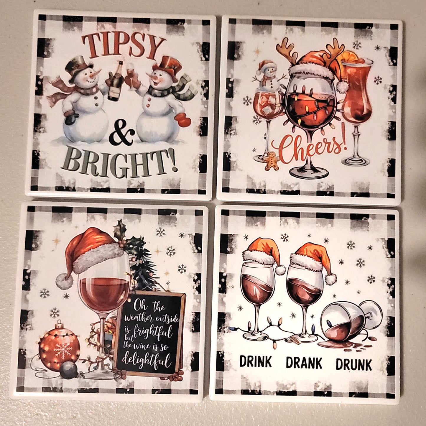 Tipsy & Bright Coaster Set