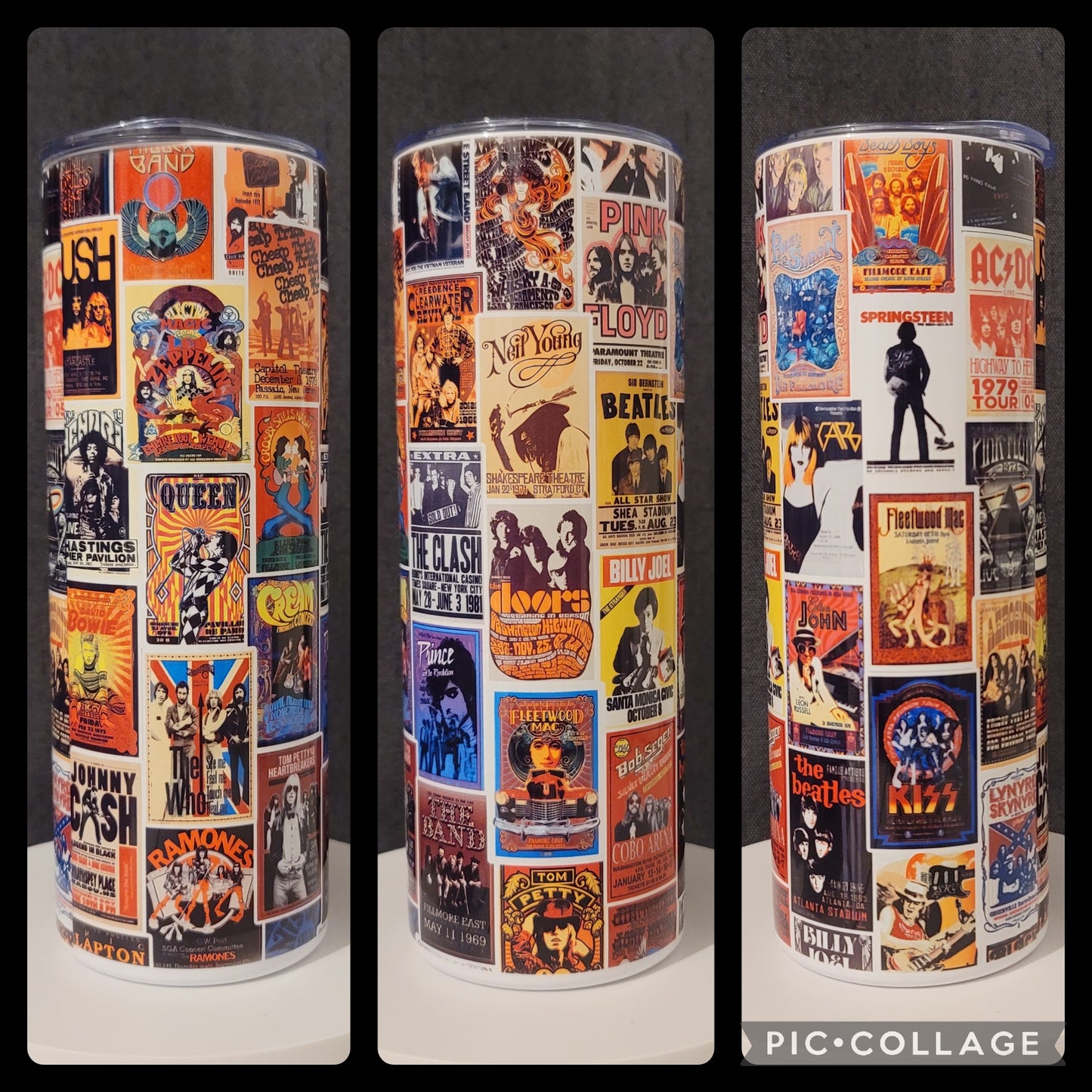 Vintage 80's Band Posters Tumbler