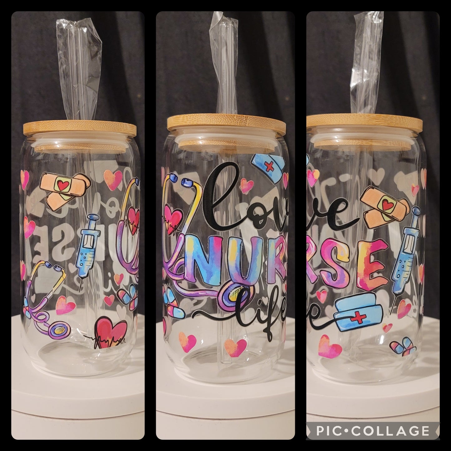 Nurse Life Glass Can
