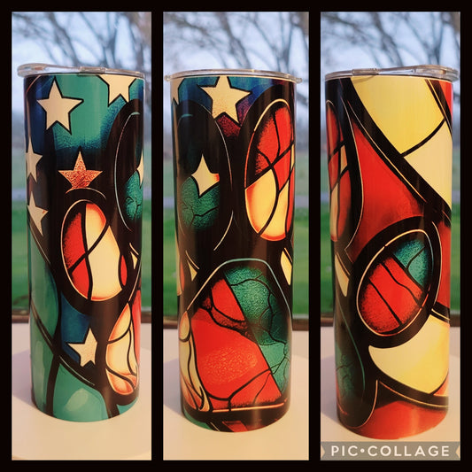 Paw Flag Stained Glass Tumbler