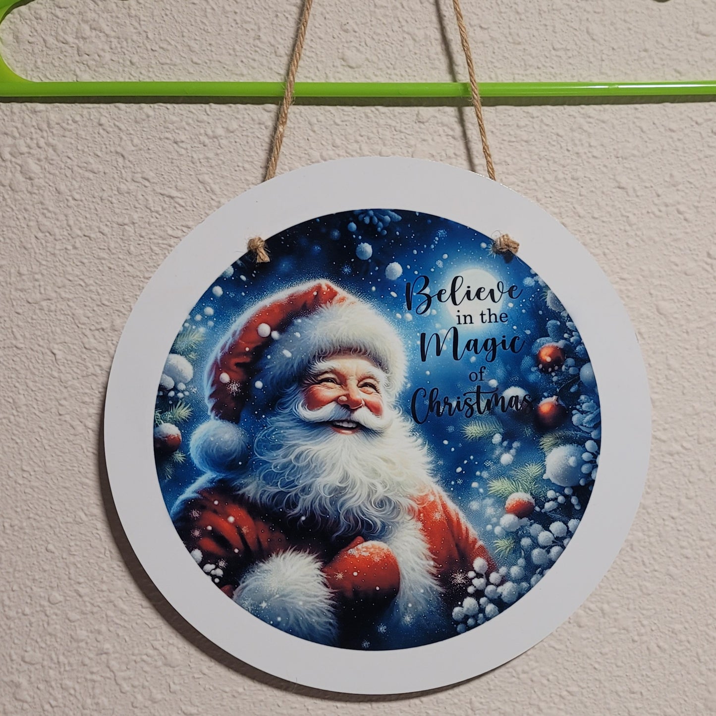 Believe In Christmas Magic Hanging Sign