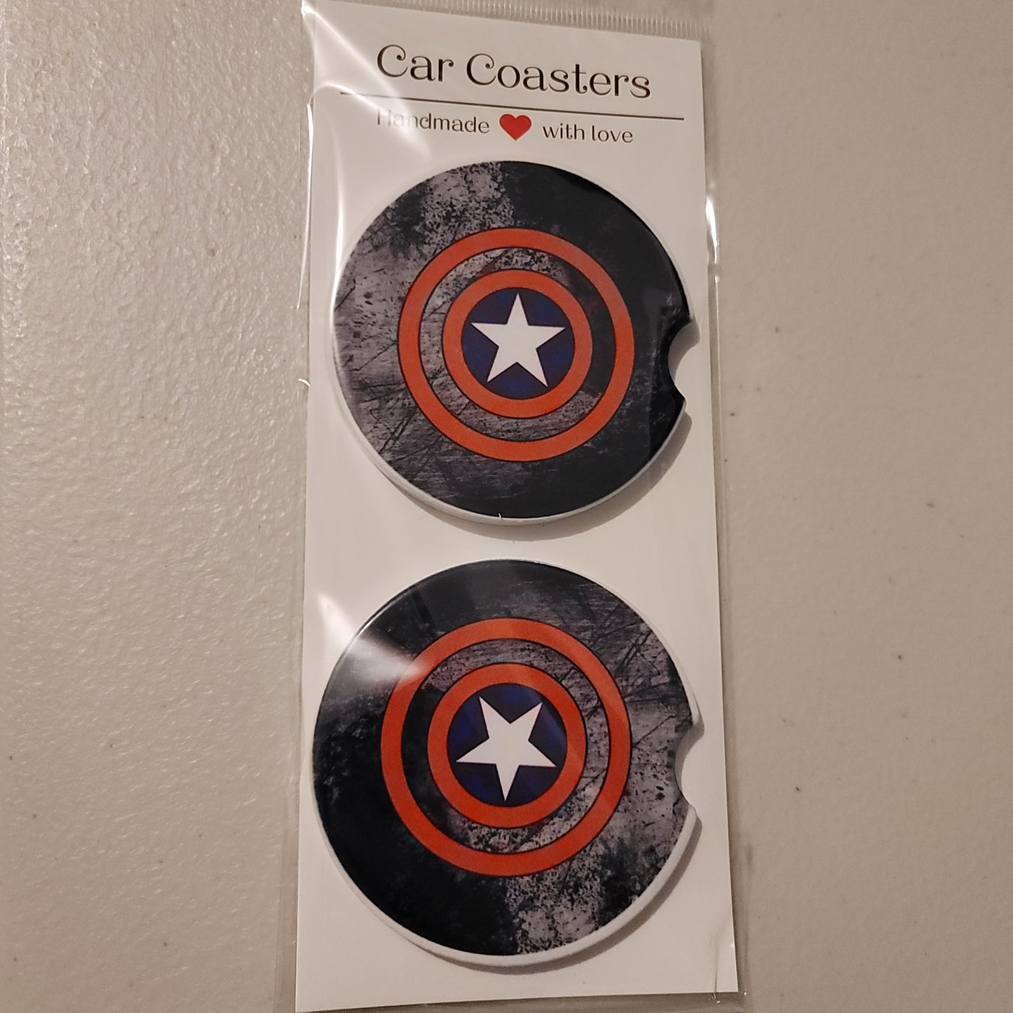 Captain America Car Coasters