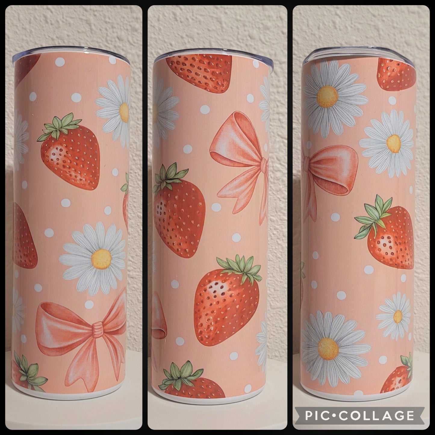 Strawberries, Daisies, & Bows Tumbler