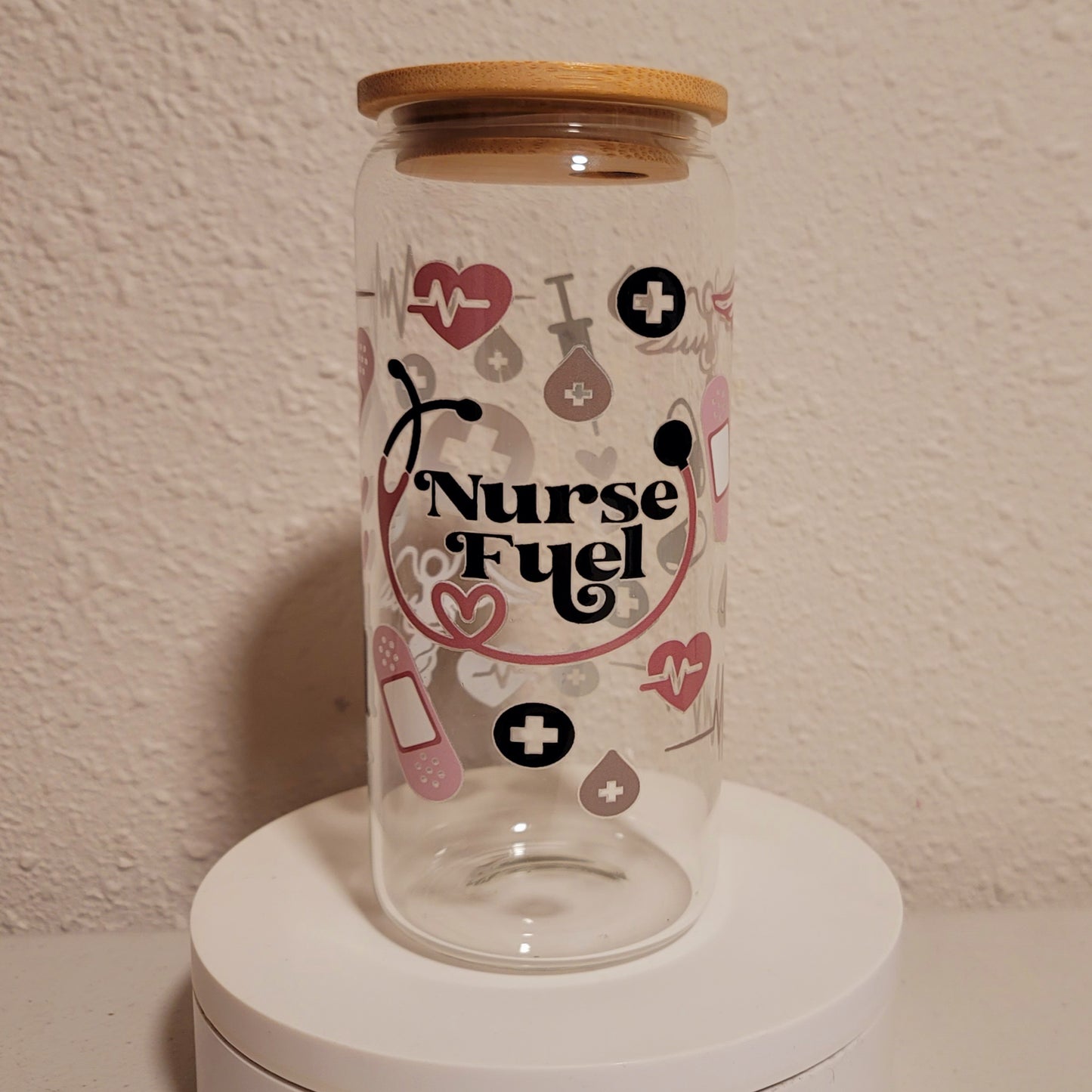 Nurse Fuel Glass Can