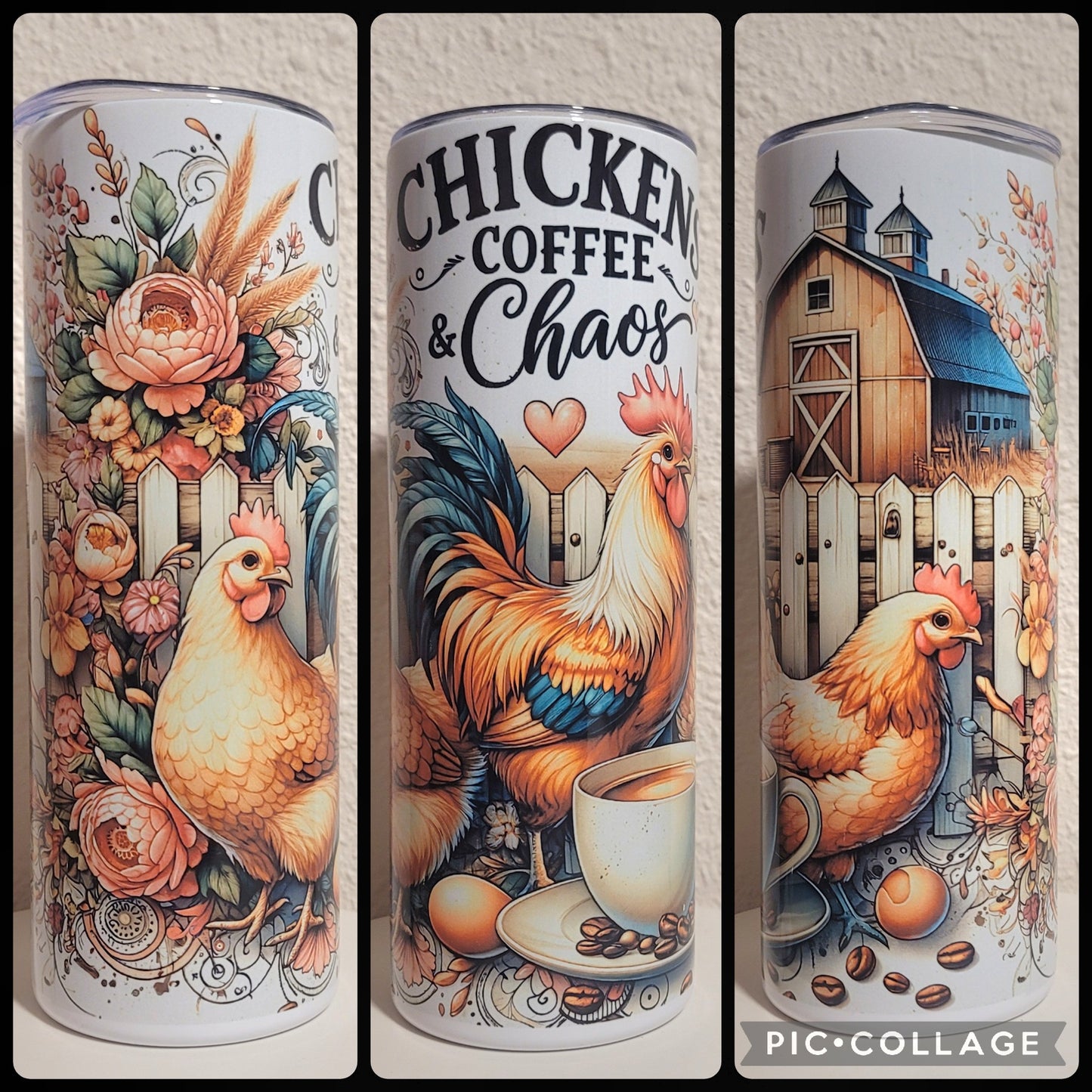 Chickens, Coffee, & Chaos Tumbler