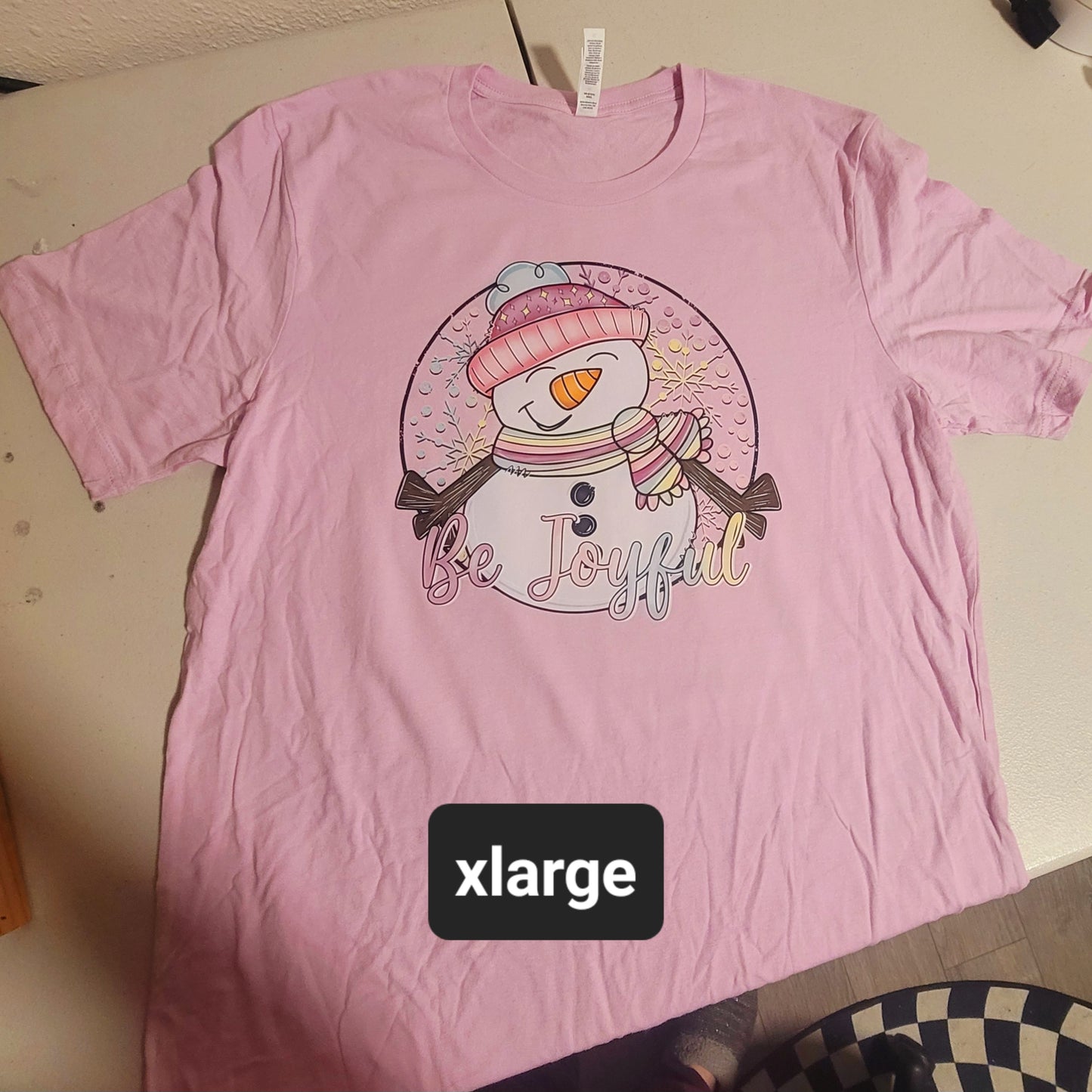 Joyful Snowman Tshirt - XL