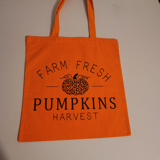 Farm Fresh Pumpkins Tote - Orange