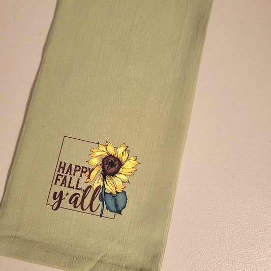 Happy Fall Yall Sunflower - Towel