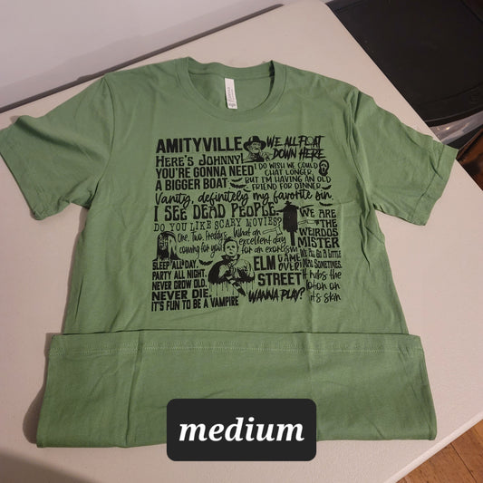 Horror Movie Quotes Tshirt - M