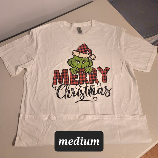 Merry Christmas Green Tshirt - M