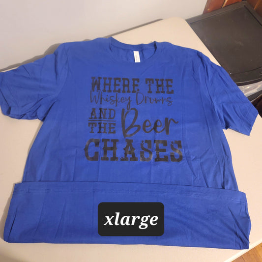 Whiskey Drowns Tshirt - XL