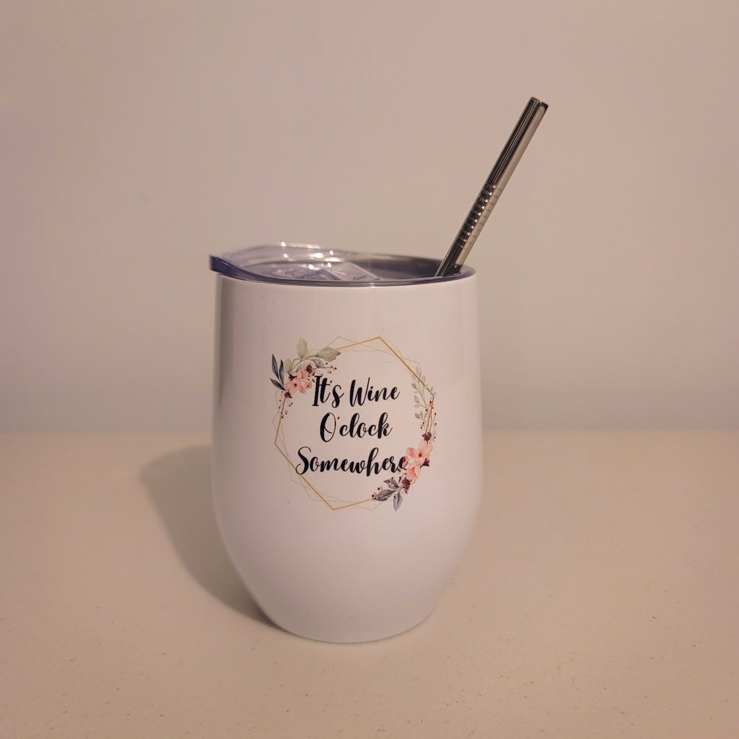 Wine O'Clock Somewhere Wine Tumbler