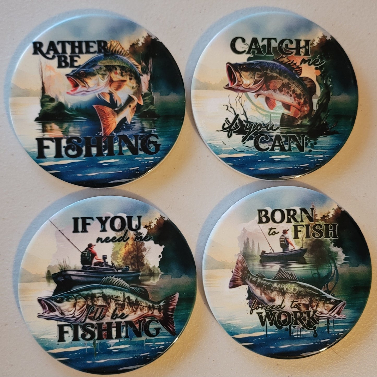 Rather Be Fishing Coaster Set