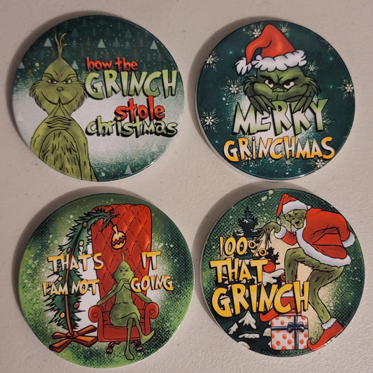 Grinchy Coaster Set