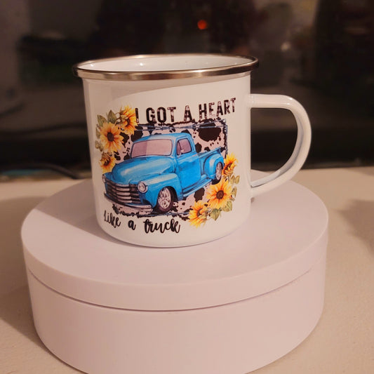 Heart Like A Truck Camping Mug