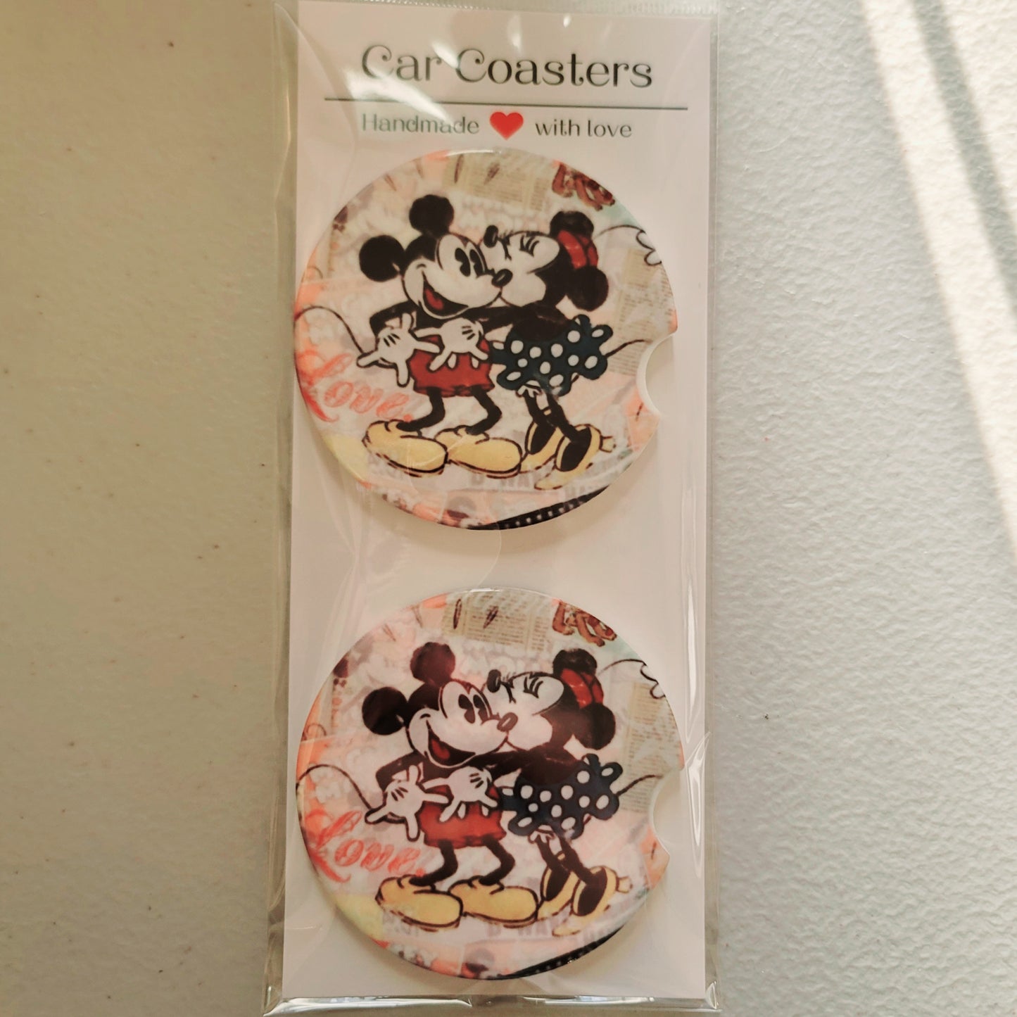 Kissing Mouse Car Coasters