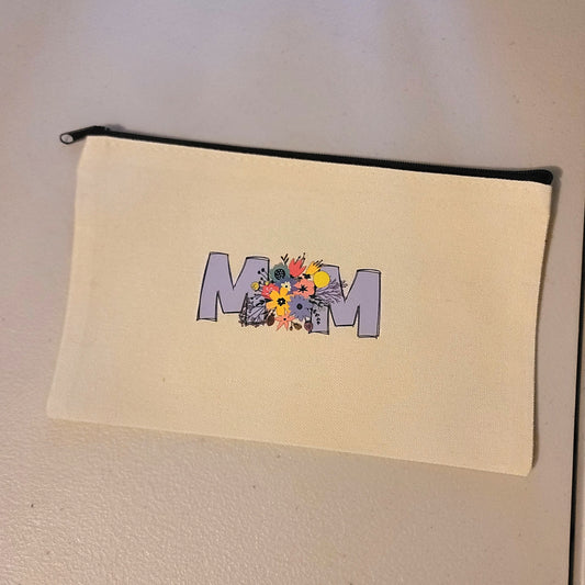 Mom Floral Zipper Pouch