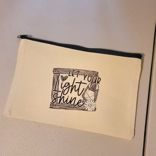Let Your Light Shine Zipper Pouch