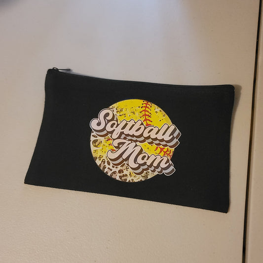 Softball Mom Zipper Pouch