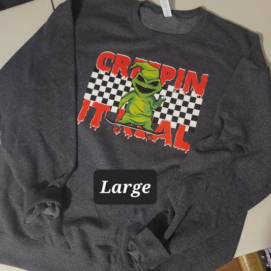 OB Creepin' It Real Crewneck - L