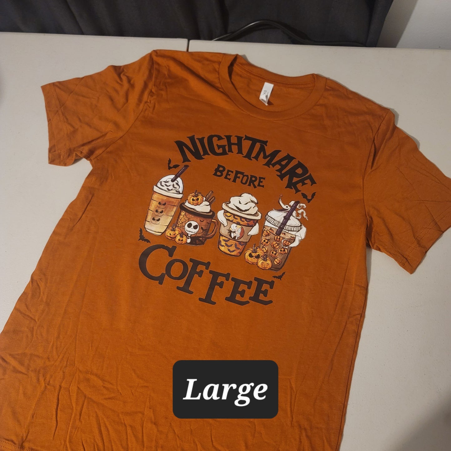 Nightmare Before Coffee Tshirt - L