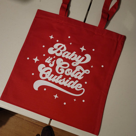 Baby It's Cold Outside Tote - Red