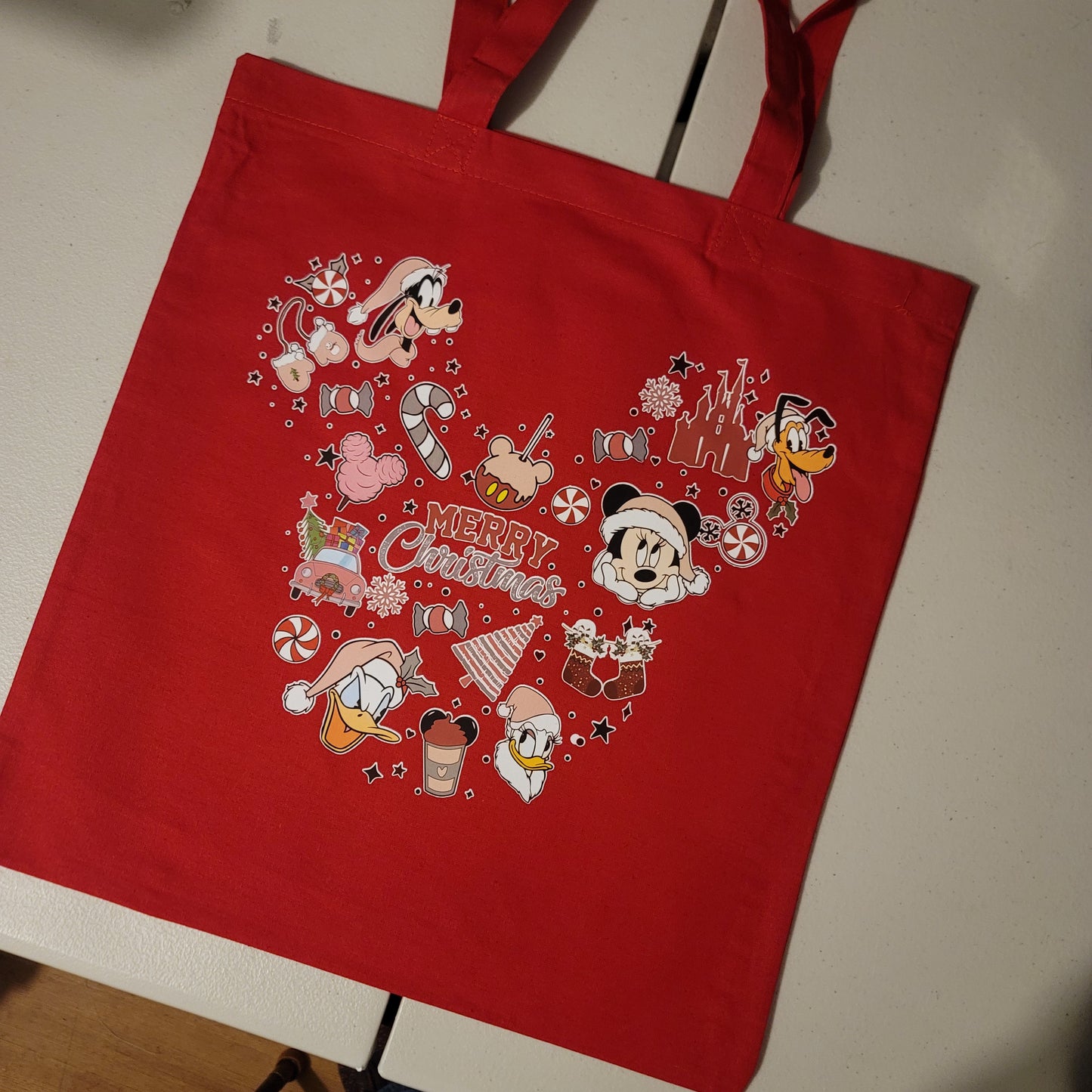 Christmas Mouse Tote - Red