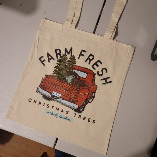 Farm Fresh Christmas Trees Tote - Canvas