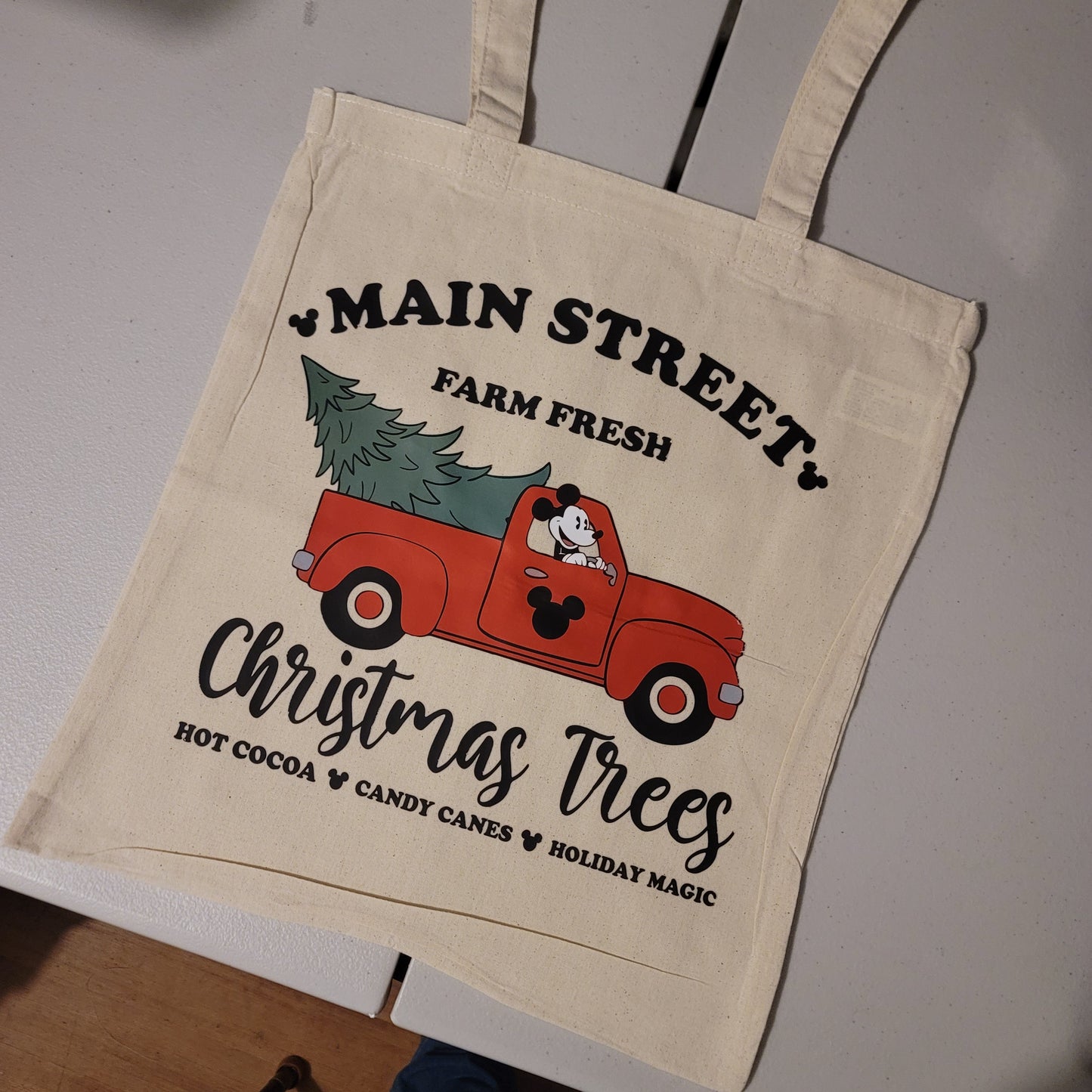 Main St Christmas Trees Tote - Canvas
