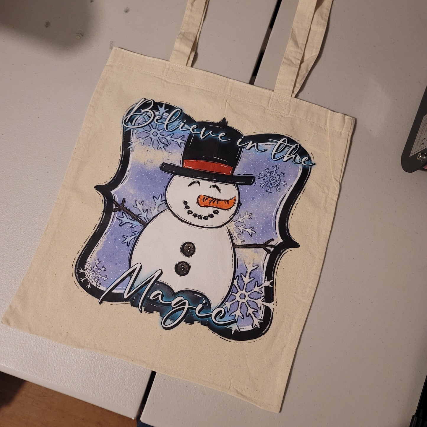 Snowman Magic Tote - Canvas