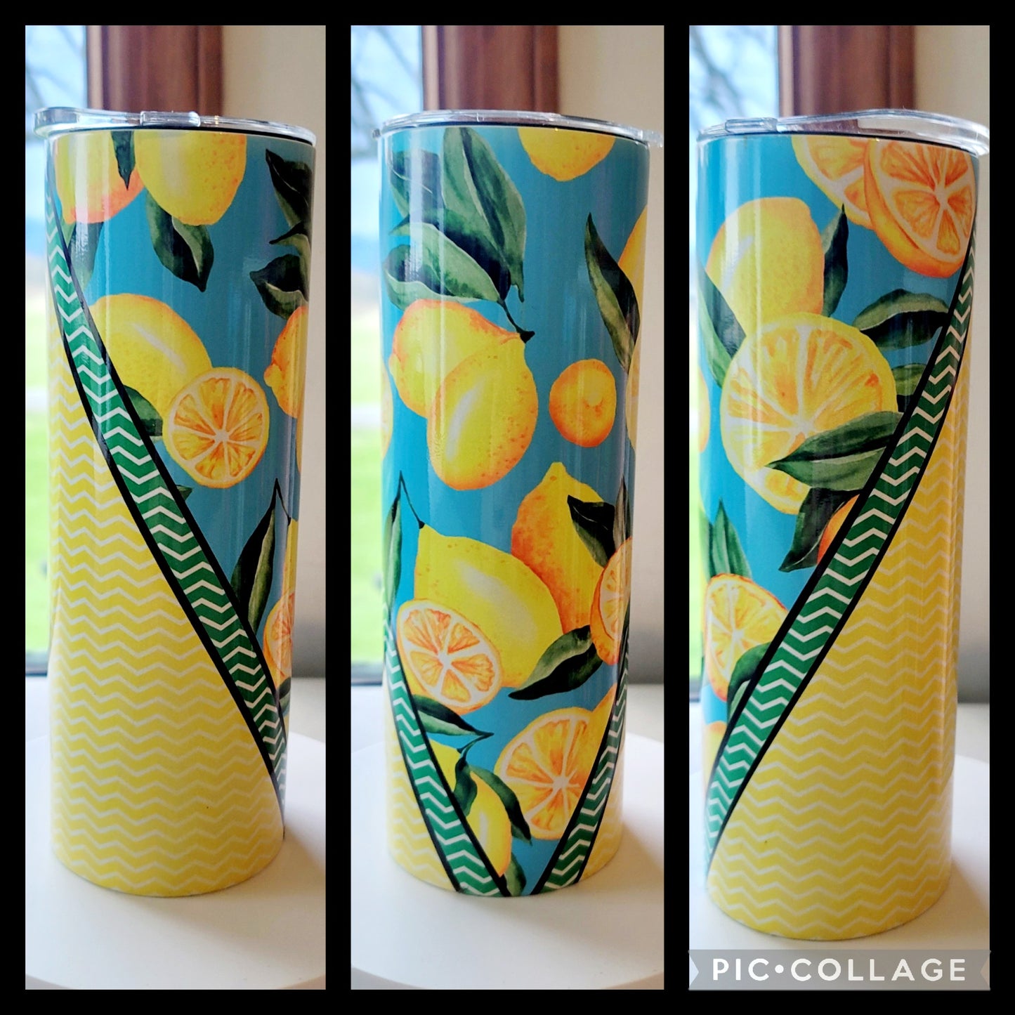 Lemon Chevron Tumbler