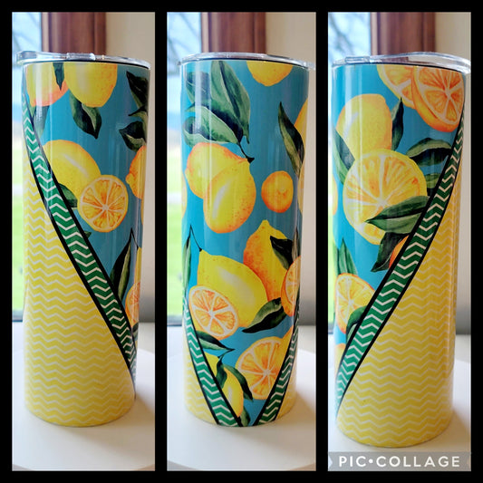 Lemon Chevron Tumbler