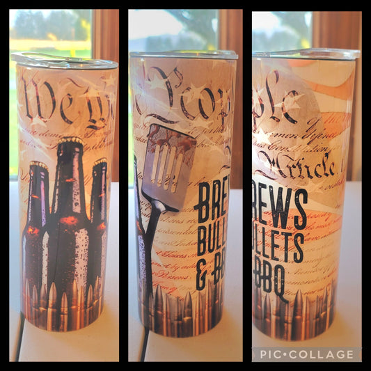 Brews, Bullets, & BBQ Tumbler