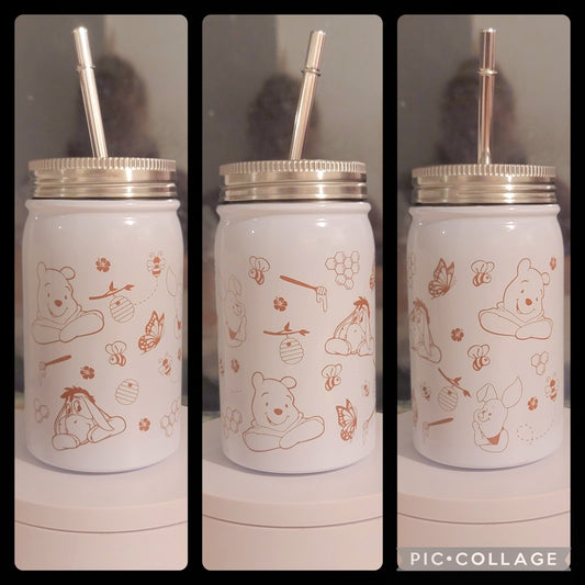 Pooh Characters Mason Jar