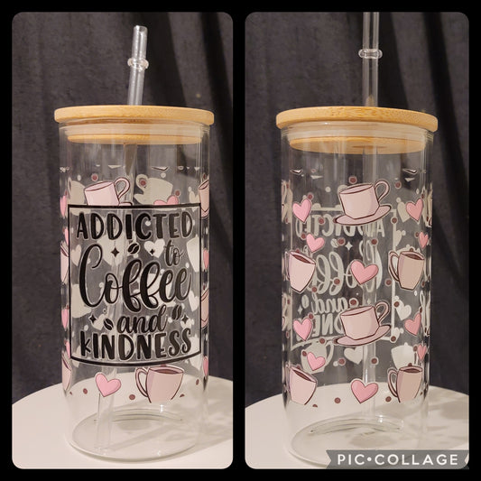 Coffee & Kindness Glass Can