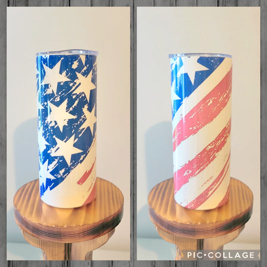 Rustic Flag Tumbler