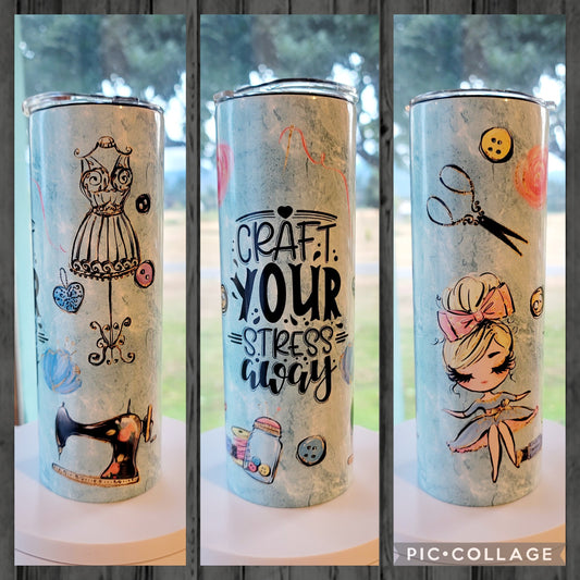 Craft Your Stress Away Tumbler