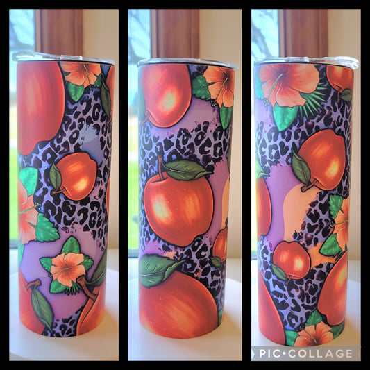 Purple Leopard Apples Tumbler