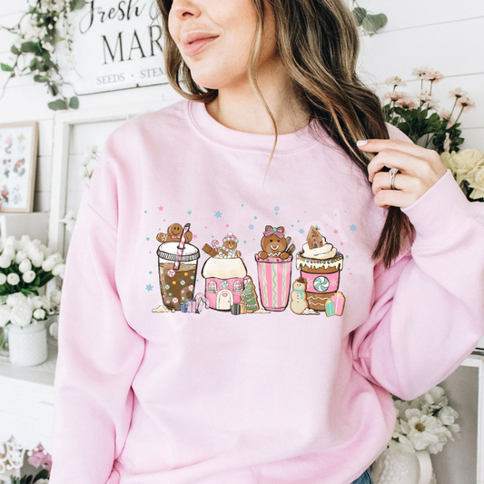 Pink Gingerbread Drinks