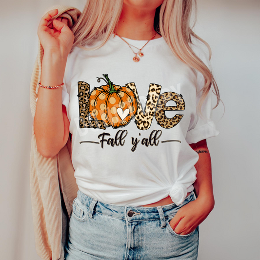 Love Fall Yall Leopard
