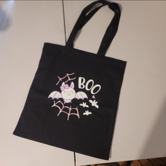 Girly Bat Trick Or Treat Bag - Glow