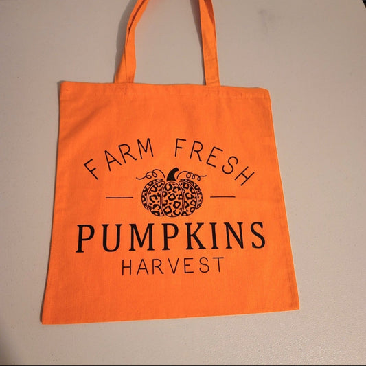 Farm Fresh Pumpkins Tote - Orange