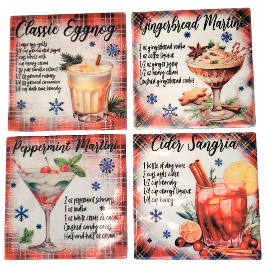 Holiday Drinks Coaster Set